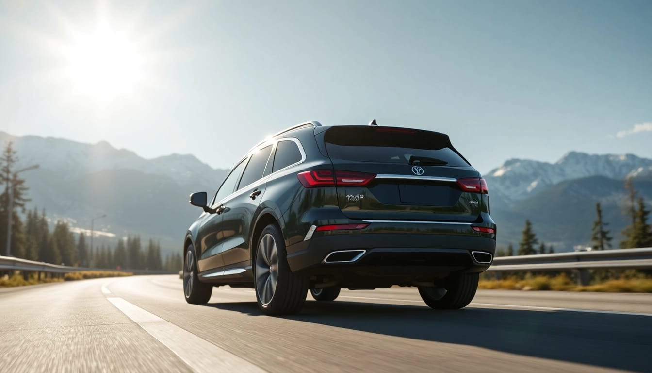 Experience luxury car service vancouver to whistler with stunning mountain vistas and a sleek SUV.