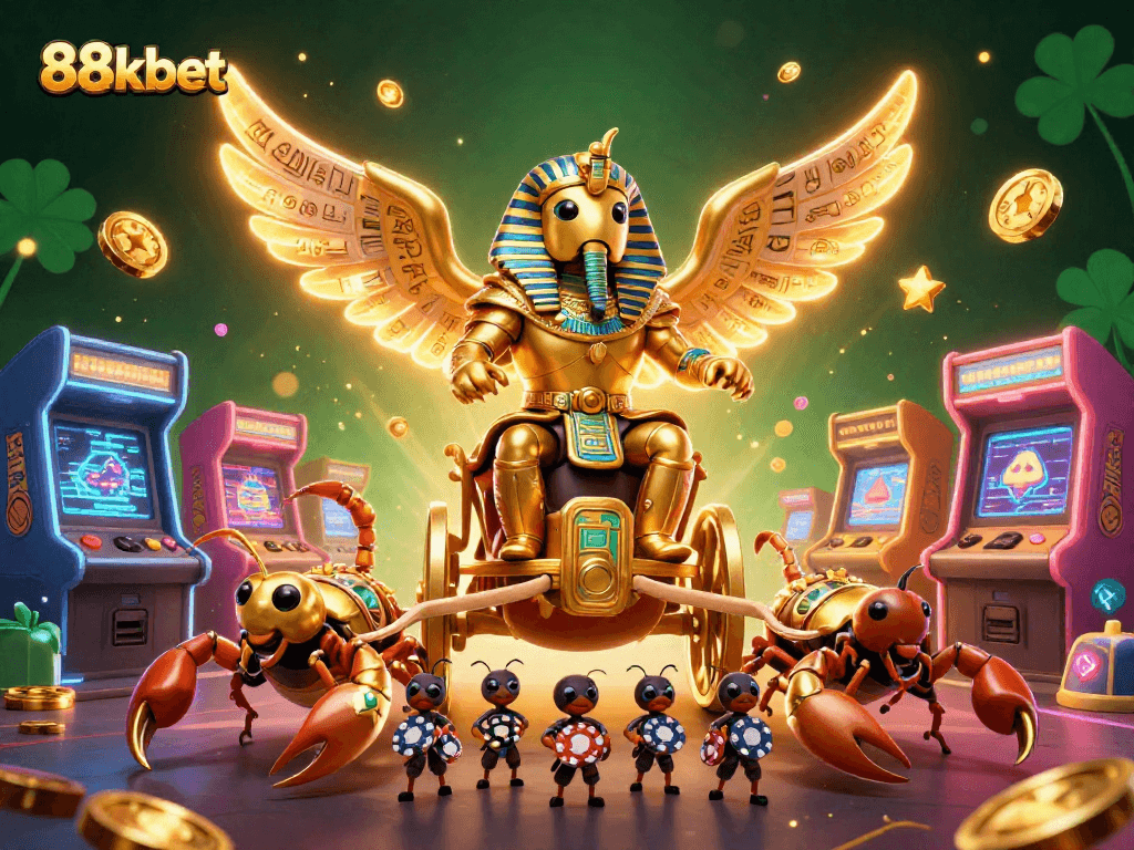 Experience thrilling gameplay and jackpots with 88kbet's dynamic casino scene featuring vibrant characters.