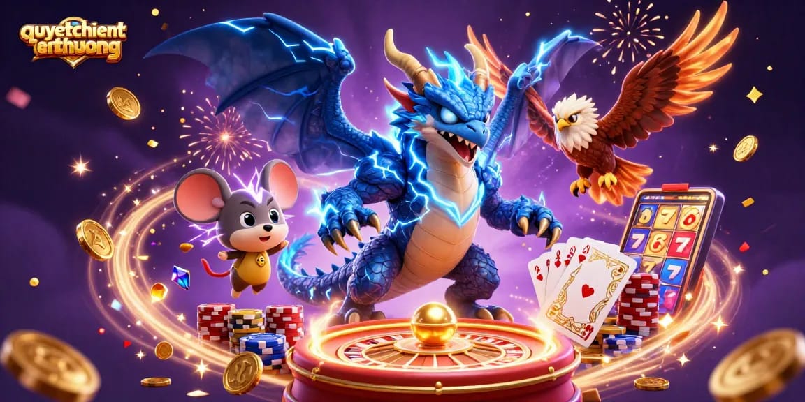 Engage in the thrilling world of quyetchientienthuong as powerful creatures unleash jackpots with vibrant gems.