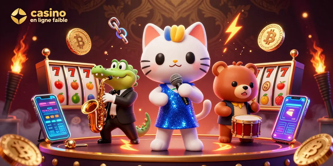Découvrez un spectacle vibrant de casino en ligne fiable avec un chat chanteur et des éléments de jackpot.
