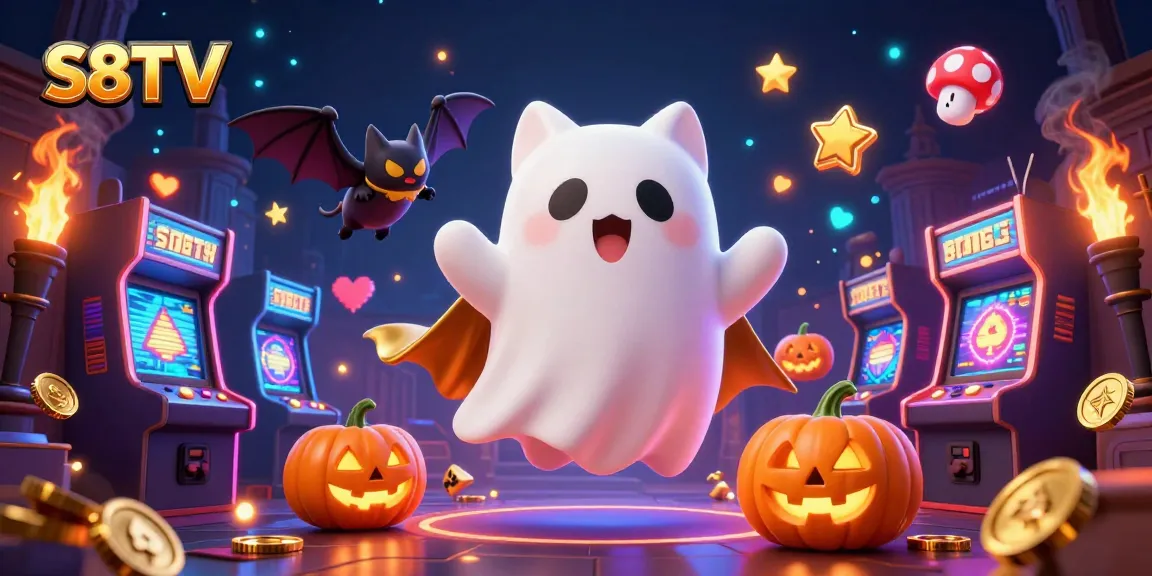 Experience high-energy gaming thrills with S8TV's vibrant haunted casino scene.