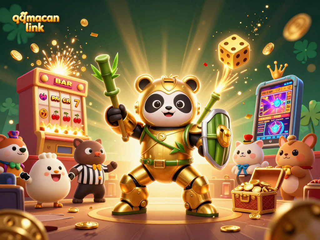 Experience thrilling wins at qqmacan link with 3D panda mech battling for jackpot glory!