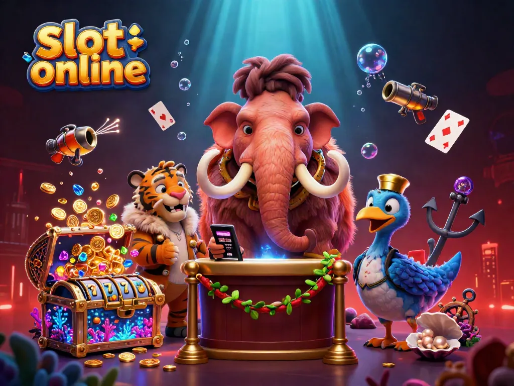 Engage with dynamic slot online scenes featuring vibrant casino characters and rich gaming details.