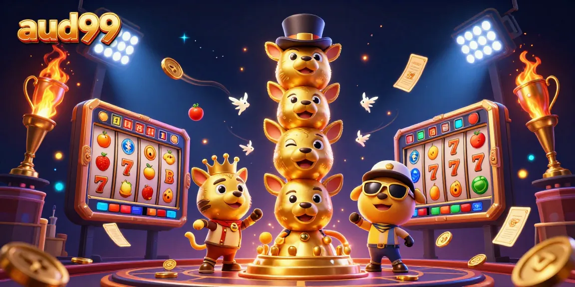 Experience a thrilling aud99 online slot world with dynamic characters and casino elements!