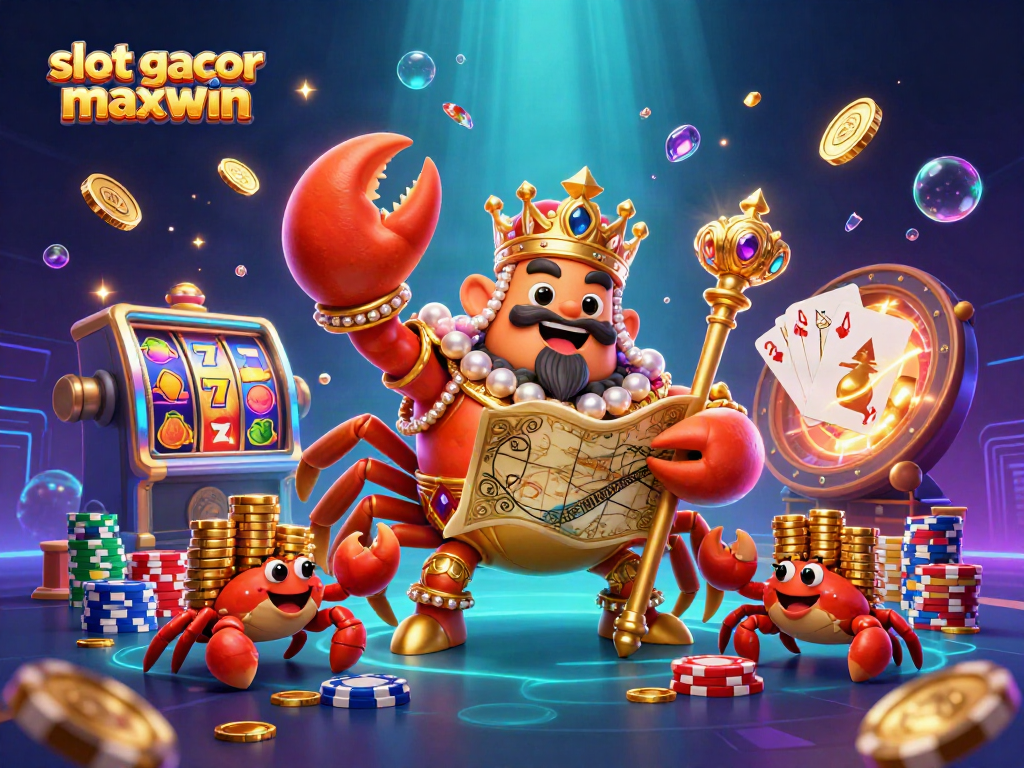 Win big with slot gacor maxwin in this vibrant casino scene featuring dynamic game elements