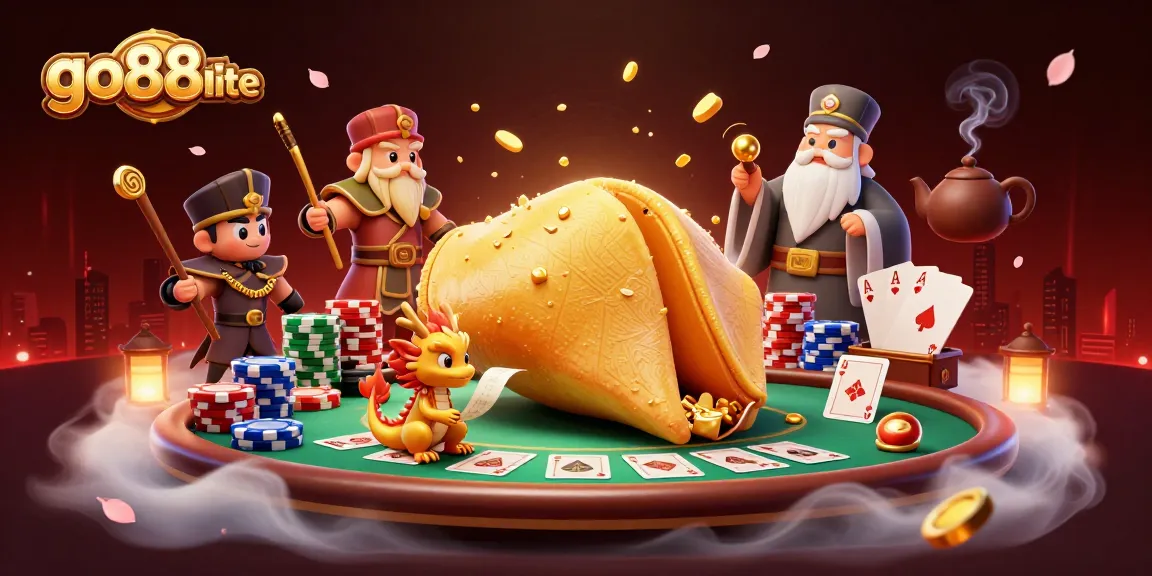 Experience winning strategies at go88elite with a vibrant casino scene featuring fantasy characters and poker elements.
