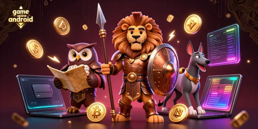 Experience thrilling action in game online android with stunning characters and cryptocurrency elements.