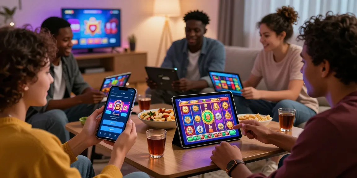 Engaged users exploring the CIKA4D digital entertainment platform on smartphones, highlighting vibrant slot games.