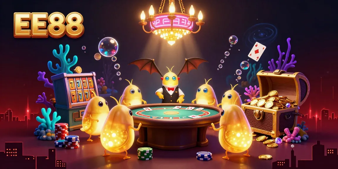 Engage with EE88 and experience the fun of a lively casino undersea scene, featuring glowworms in action.
