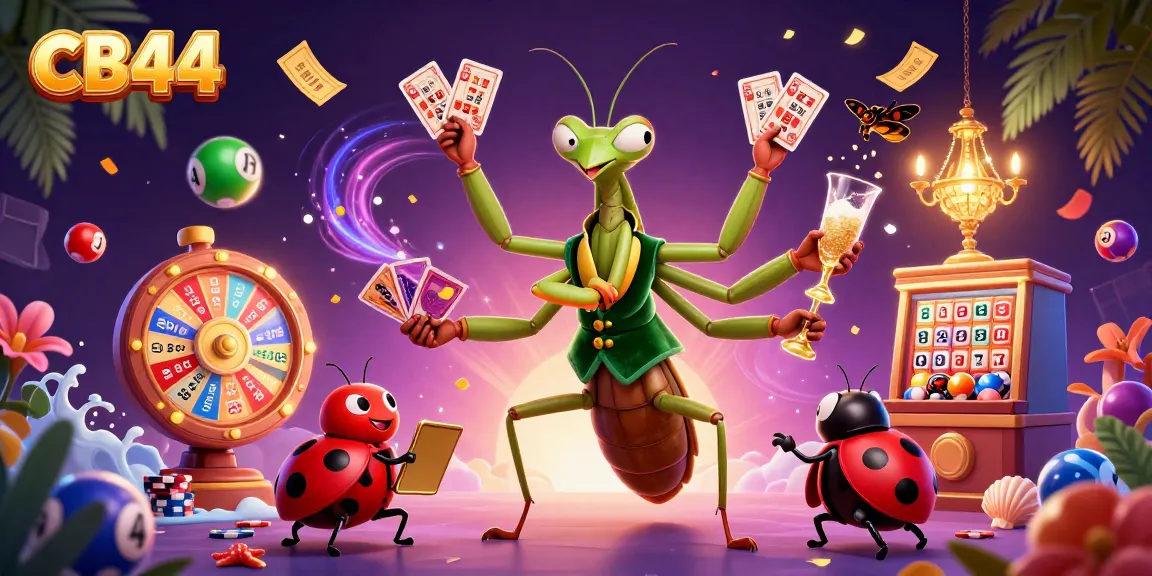 Experience excitement at CB44 with a dynamic casino scene bursting with energy and colorful elements.