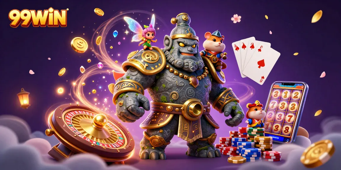 Experience exciting games at 99WIN with enchanting characters and vibrant casino elements.