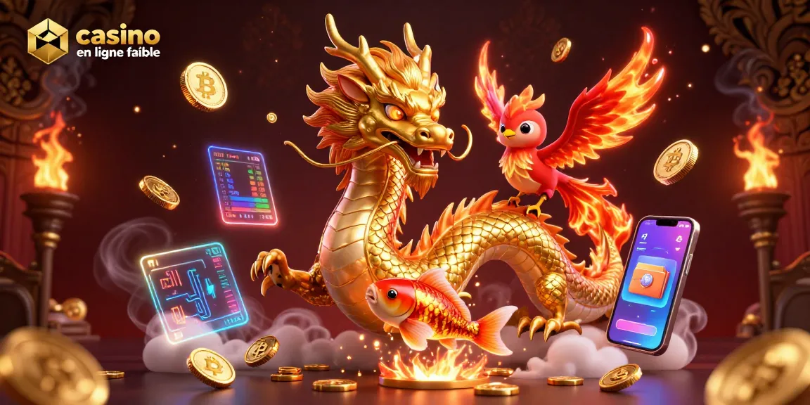 Jouez à un casino en ligne fiable avec la puissance d'un dragon doré, un phénix et des pièces de crypto.