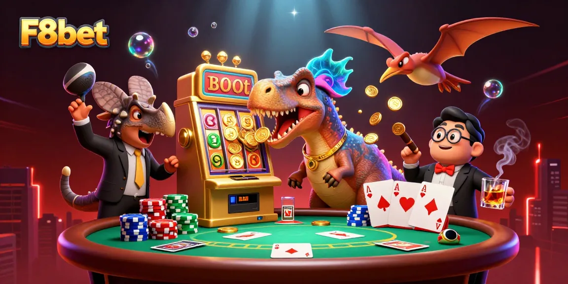 F8bet players hitting jackpots with pachycephalosaurus at a vibrant casino