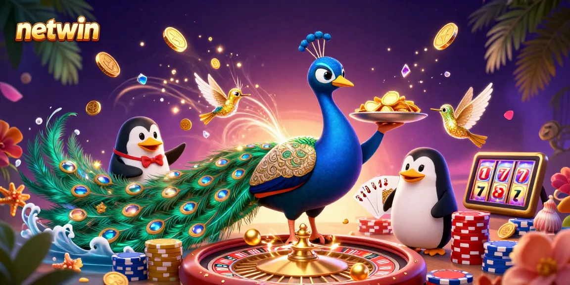 Netwin transforms your gaming experience with vibrant casino elements and lively characters.