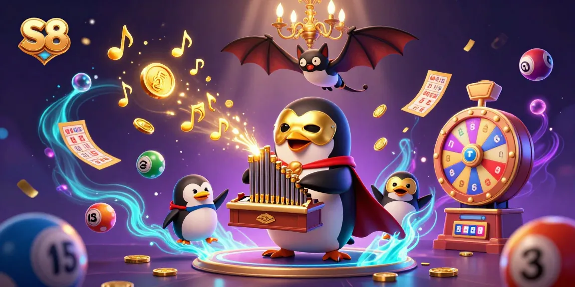 Experience the dynamic casino world of S8 with vibrant elements and engaging characters.