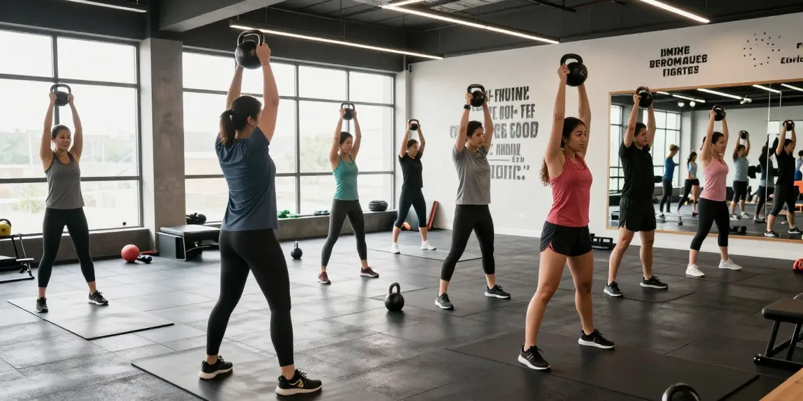 Driada Shop's vibrant fitness scene showcasing a community workout, emphasizing health and well-being.