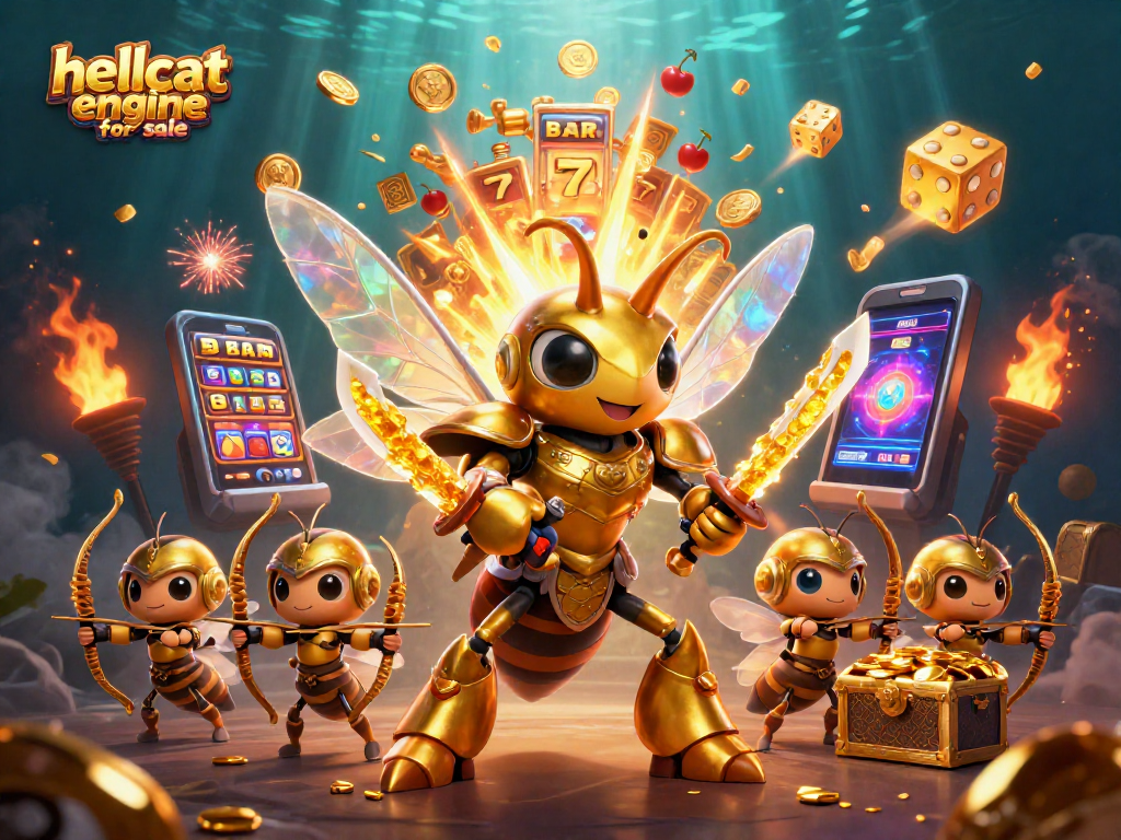 Spin into winning action with our hellcat engine for sale, surrounded by dazzling casino elements and jackpot celebrations.