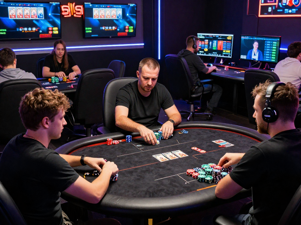 Exciting online poker gaming session at Poker88 with diverse players engaged in immersive gameplay.