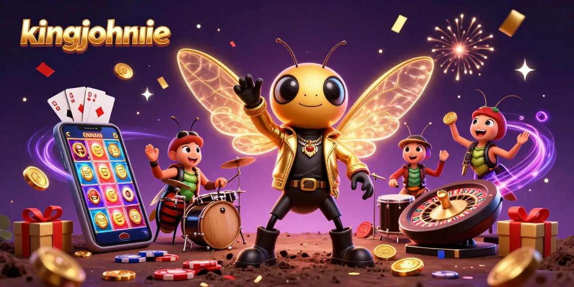 Spin the reels with kingjohnnie as a flashy cicada rock star and his band fuel the casino excitement.