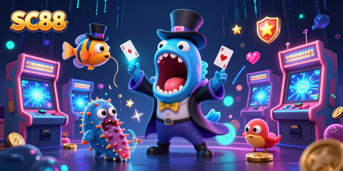 Engage in thrilling gameplay with SC88, showcasing an incredible magic act undersea with casino elements.