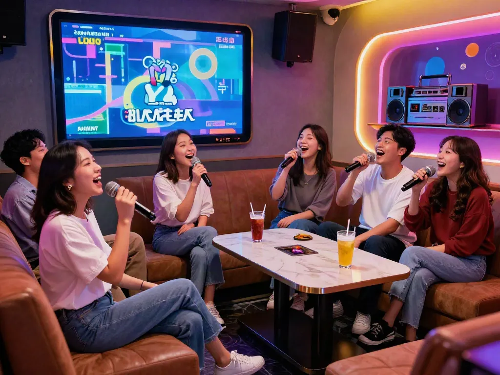강남 달토 가라오케에서 즐거운 노래 시간을 보낼 수 있는 모습