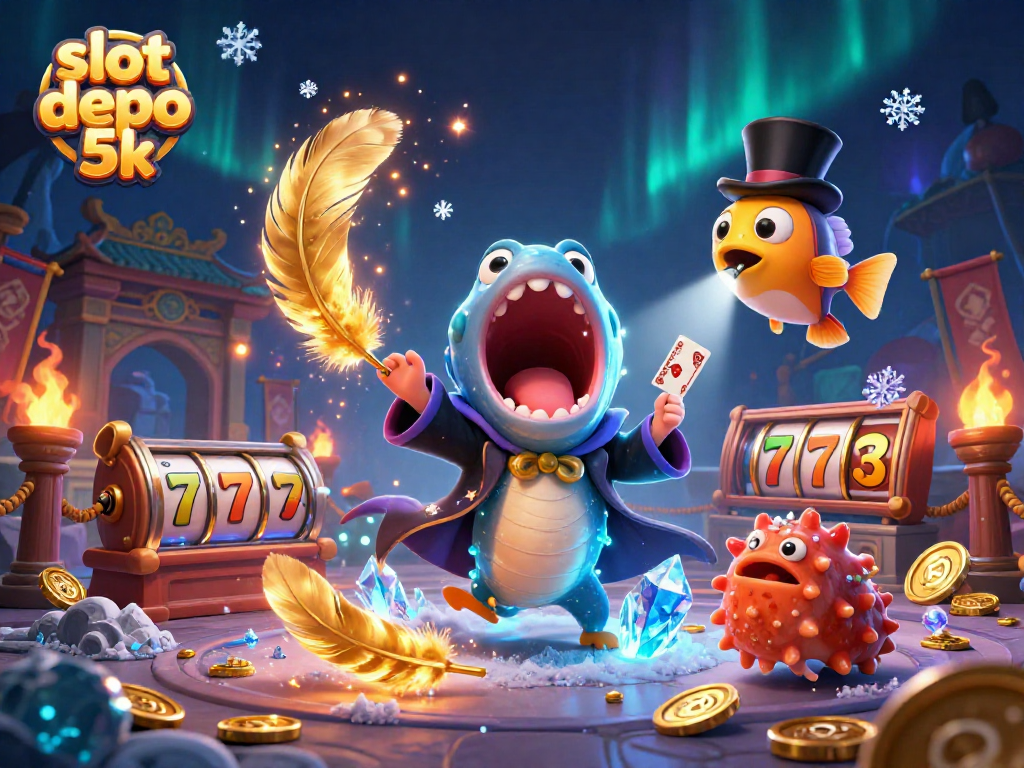 Experience the excitement of slot depo 5k with magical underwater casino action featuring playful characters.