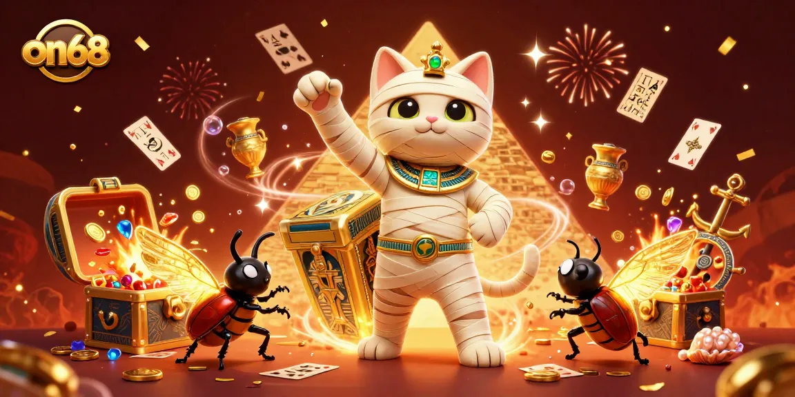 Experience the thrill of gaming at on68 with our vibrant casino-themed 3D illustration.