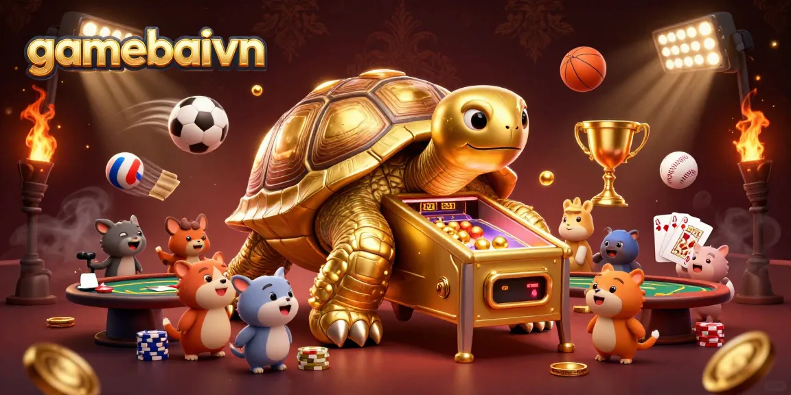 Gamebaivn captivates players with an exciting poker scene featuring adorable characters and dynamic gaming elements.