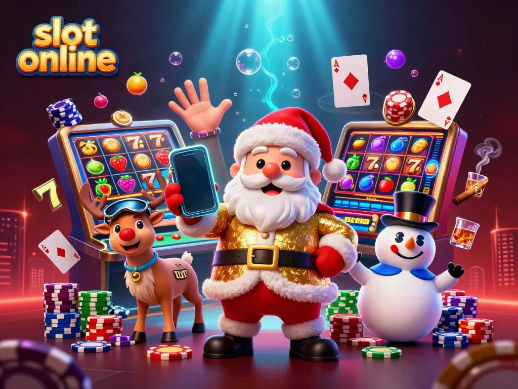 Experience thrilling gameplay with slot online as Santa spins the jackpot reels with festive companions.