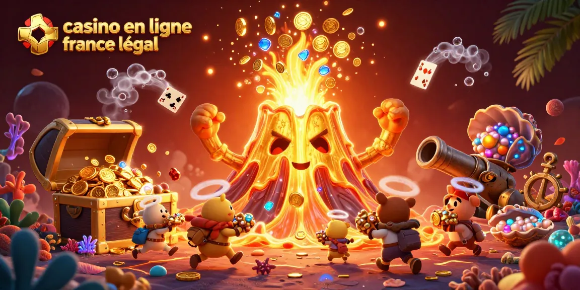 Jouer sur un casino en ligne France légal avec une illustration captivante de jeux et richesses.