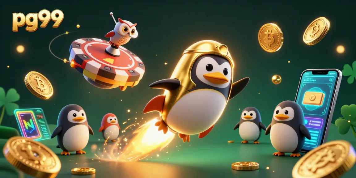 Join the action in pg99, a vibrant casino adventure with coins, crypto, and an energetic penguin!