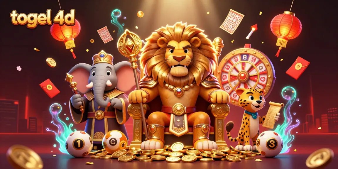 Play togel 4d lottery with high-stakes excitement amidst vibrant casino elements.