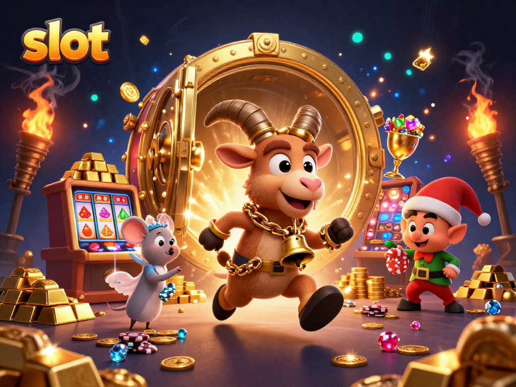 Slot online menyenangkan dengan karakter kartun dan lotre emas di Gacor123.