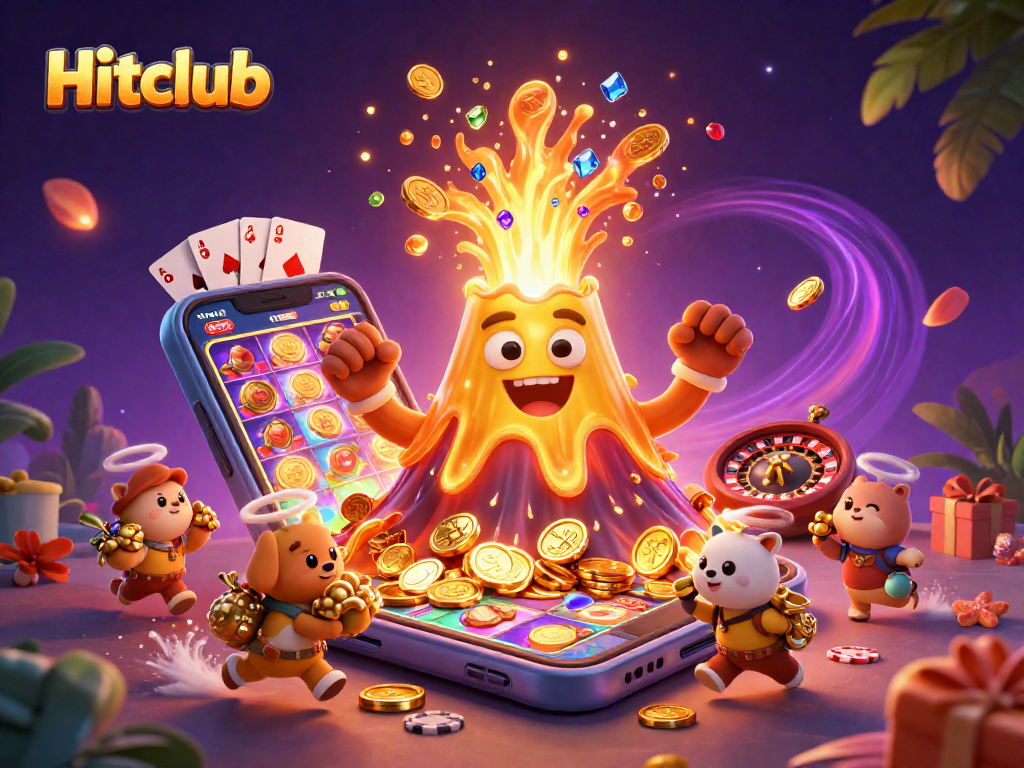 Experience the thrill of winning at Hitclub with vibrant gameplay elements and treasures overflowing.