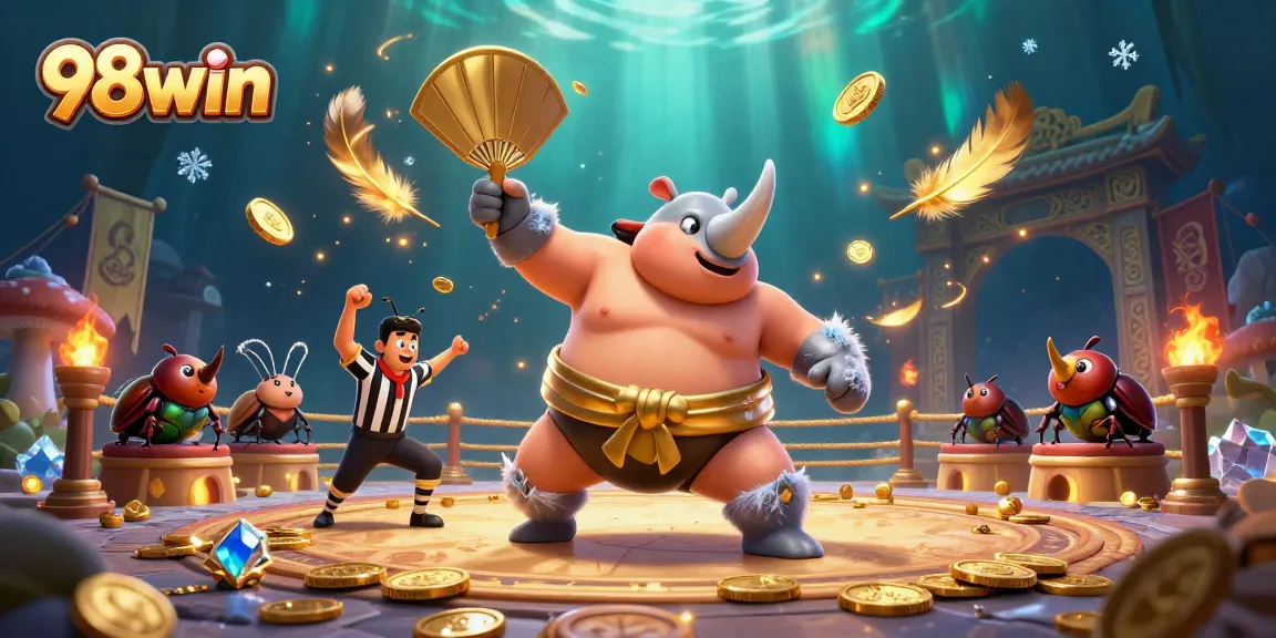 Engage with 98win's dynamic casino experience featuring lively characters in an immersive atmosphere.